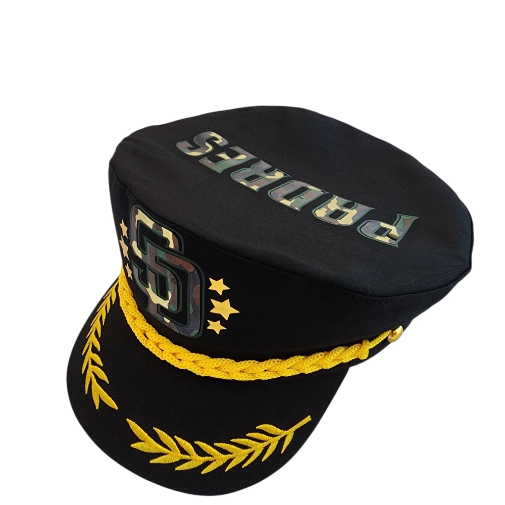 PADRES SAN DIEGO/ CAPTAIN HAT BLACK COTTON/ MILITARY EDITION - Picture 3 of 10